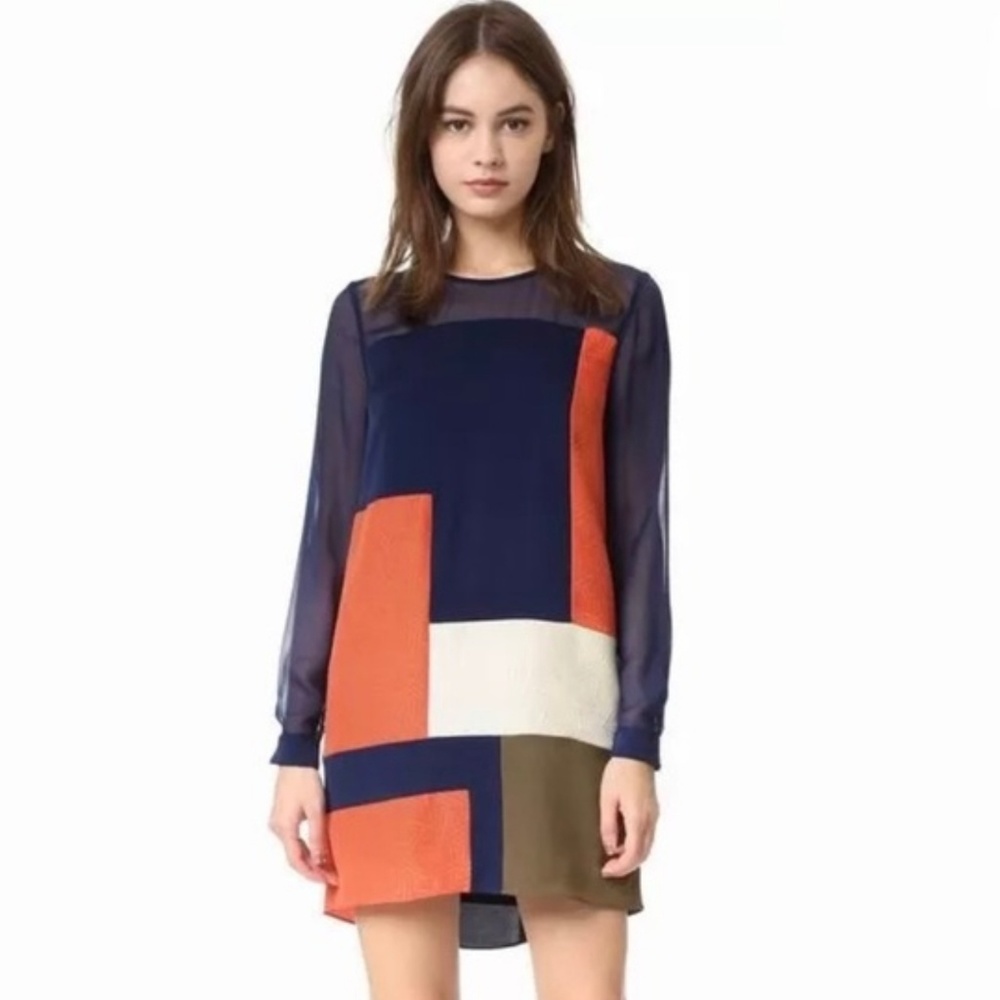 Diane Von Furstenberg Reagan Silk Patchwork Dress